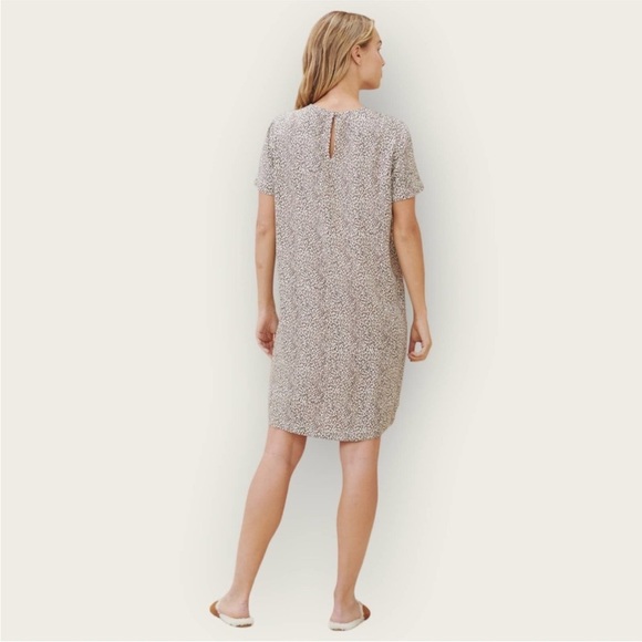 Jenni Kayne Leopard T Shirt Dress | XL Plus | Brown Mini Short Sleeve Crew Neck - Picture 4 of 11